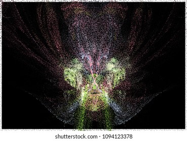Abstract background. Spotted halftone effect. Dots, circles. Vector clip art