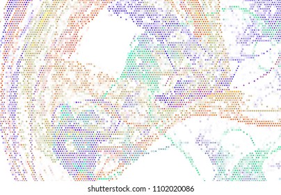 Abstract background with spotted halftone effect. Dots, circles. Vector clip art