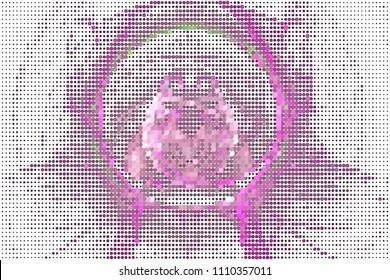 Abstract background. Spotted halftone effect. Vector clip art