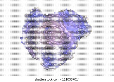 Abstract background. Spotted halftone effect. Vector clip art