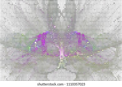 Abstract background. Spotted halftone effect. Vector clip art