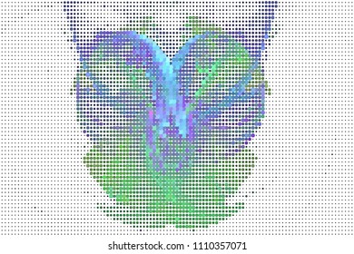 Abstract background. Spotted halftone effect. Vector clip art