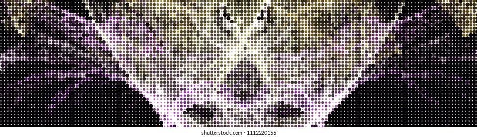 Abstract background. Spotted halftone effect. Dots, circles. Vector clip art