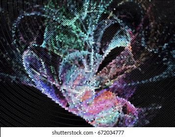 Abstract background. Spotted halftone effect. Vector clip art