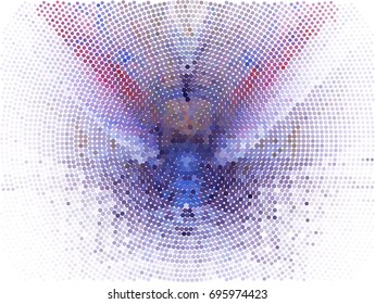 Abstract background. Spotted halftone effect. Vector clip art