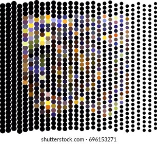 Abstract background. Spotted halftone effect. Vector clip art