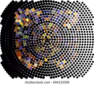 Abstract background. Spotted halftone effect. Vector clip art