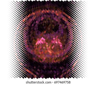 Abstract background. Spotted halftone effect. Vector clip art