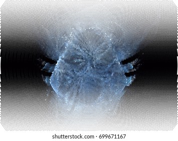 Abstract background. Spotted halftone effect. Vector clip art
