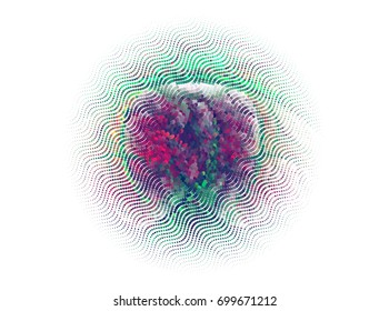 Abstract background. Spotted halftone effect. Vector clip art