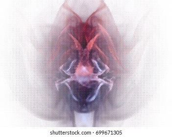 Abstract background. Spotted halftone effect. Vector clip art