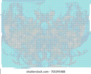 Abstract background. Spotted halftone effect. Vector clip art