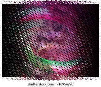 Abstract background. Spotted halftone effect. Vector clip art