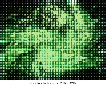 Abstract background. Spotted halftone effect. Vector clip art