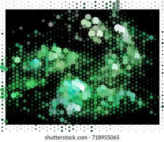 Abstract background. Spotted halftone effect. Vector clip art
