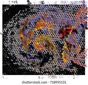 Abstract background. Spotted halftone effect. Vector clip art