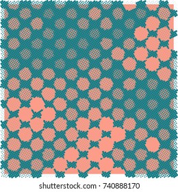 Abstract background. Spotted halftone effect. Vector clip art