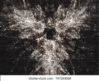 Abstract background. Spotted halftone effect. Vector clip art