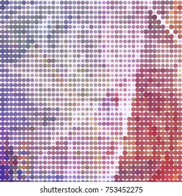 Abstract background. Spotted halftone effect. Dots, circles. Vector clip art