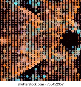 Abstract background. Spotted halftone effect. Dots, circles. Vector clip art