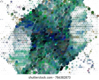 Abstract background. Spotted halftone effect. Dots, circles. Vector clip art
