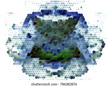 Abstract background. Spotted halftone effect. Dots, circles. Vector clip art