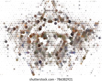 Abstract background. Spotted halftone effect. Dots, circles. Vector clip art