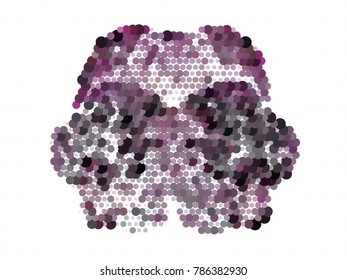 Abstract background. Spotted halftone effect. Dots, circles. Vector clip art