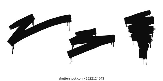 Abstract background. spray paint graffiti banners and ink splashes, ink blots. Spray Paint Vector Element isolated on White Background. vector illustration