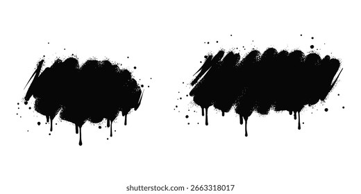 Fondo Abstractas. Anuncios de graffiti de pintura en aerosol y salpicaduras de tinta, manchas de tinta. Elemento de pintura en aerosol aislado sobre fondo blanco