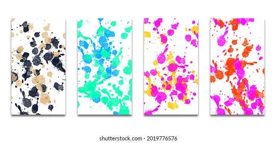 Abstract background spray set for company's social media story. modern story design online. online banners