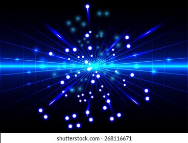abstract background with spread blue light rays