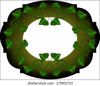 abstract background with sprigs of ivy