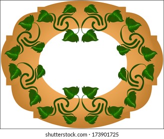 abstract background with sprigs of ivy