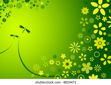 abstract background of spring / summer flowers