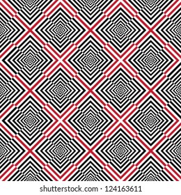 Abstract background with square - black&white&red
