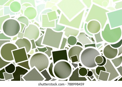 Abstract background with square, circle or ellipse with lines. Vector artwork.