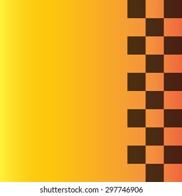 Abstract background with square and orange color tone, vector illustration
