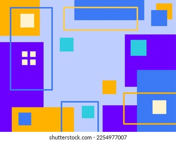 abstract background with square pattern. colorful background. random placement of icons.