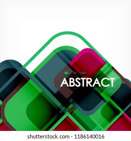 Abstract background, square shapes geometric composition, vector eps10 illustration