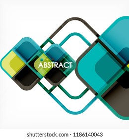 Abstract background, square shapes geometric composition, vector eps10 illustration