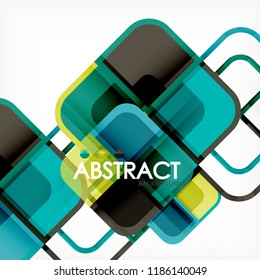 Abstract background, square shapes geometric composition, vector eps10 illustration