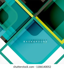 Abstract background, square shapes geometric composition, vector eps10 illustration