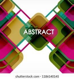 Abstract background, square shapes geometric composition, vector eps10 illustration