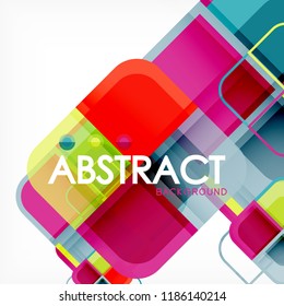 Abstract background, square shapes geometric composition, vector eps10 illustration