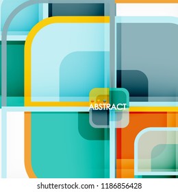 Abstract background, square shapes geometric composition, vector eps10 illustration