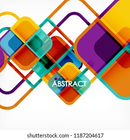 Fondo abstracto, composición geométrica de formas cuadradas, ilustración eps10