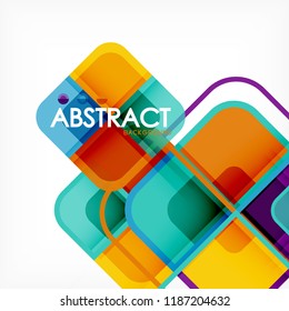 Abstract background, square shapes geometric composition, vector eps10 illustration
