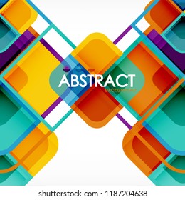 Abstract background, square shapes geometric composition, vector eps10 illustration