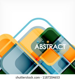 Abstract background, square shapes geometric composition, vector eps10 illustration